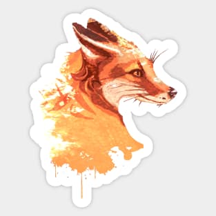 Watercolor Fox Sticker